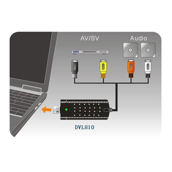 USB 2.0 o Video Capture Card Grabber Adapter VHS DVD DVR TV Converter for MAC IOS Win/XP/7/8/10