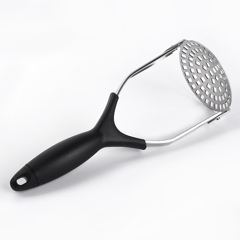 Potato Masher With Broad Mashing Plate Stainless Steel Pusher Smooth Mashed Potatoes Fruit Vegetable Tools Press Crusher: Default Title