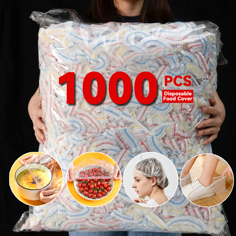 Bolsas de plástico para cubrir alimentos, bolsa de embalaje transparente para mantenimiento fresco de alimentaria, envoltura reutilizable, película adhesiva colorida desechable para cocina