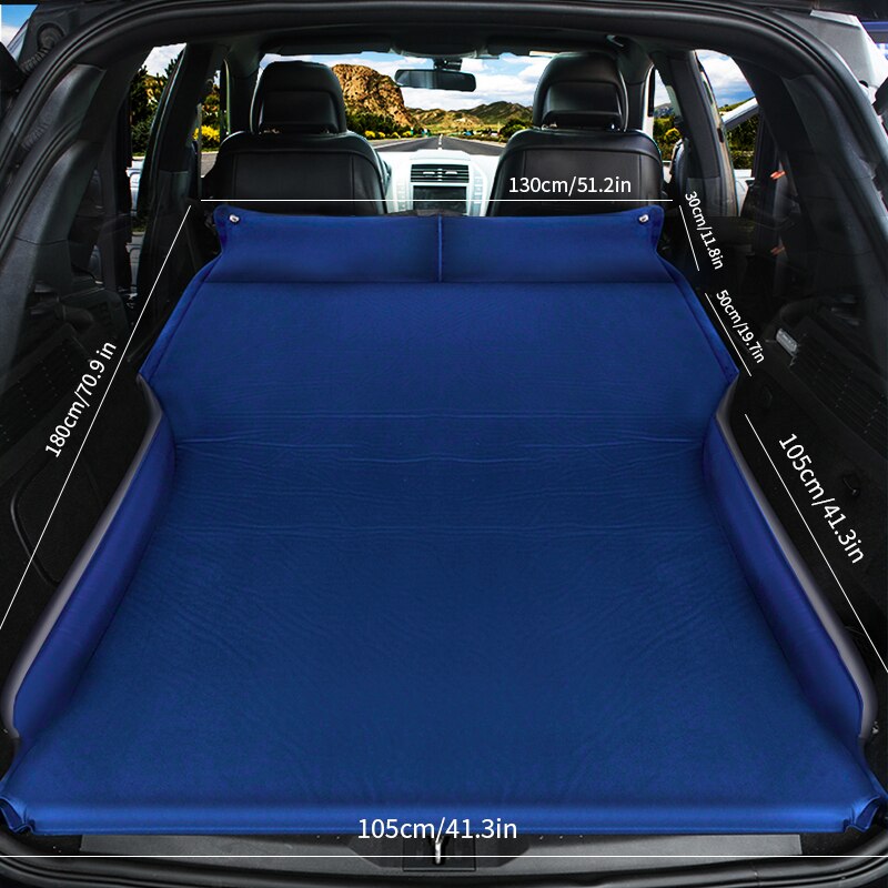 Inflatable car mattress SUV Inflatable Car Multifunctional Car inflatable bed car accessories inflatable bed travel goods: Blue