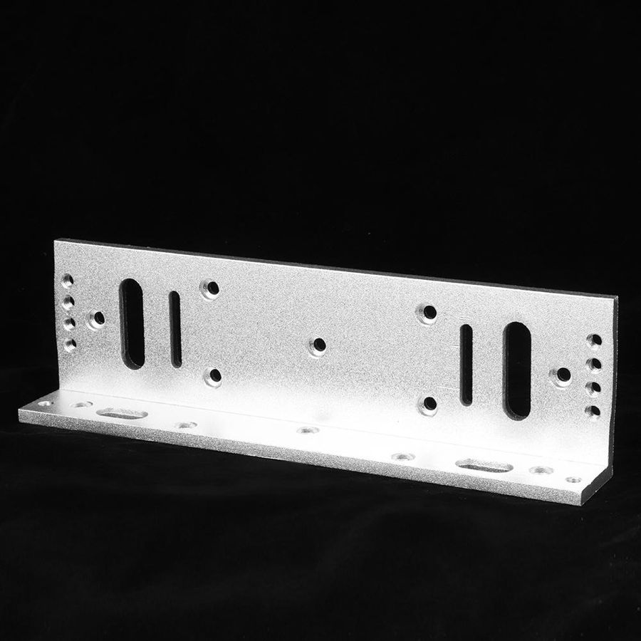 Cerradura para puerta de garaje, cerradura eléctrica para puerta de aleación de aluminio, soporte de montaje en L, soporte para magnético eléctrico