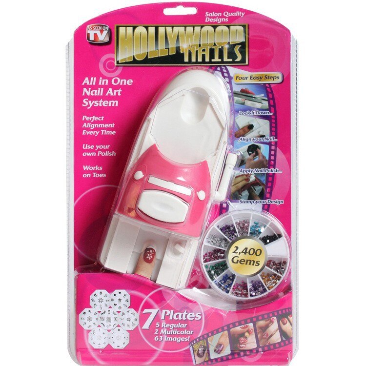 Juego de impresora de uñas, máquina de manicura con estampado perfecto, conjunto de herramientas de estampación, equipo de impresión automática para Nail Art: Default Title