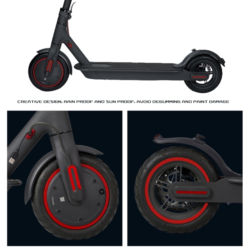 Scooter Wiel Hubs Beschermende Reflecterende Sticker Voor-Xiaomi Mijia M365 Pro Elektrische Scooter Voor M365 Scooter Onderdelen