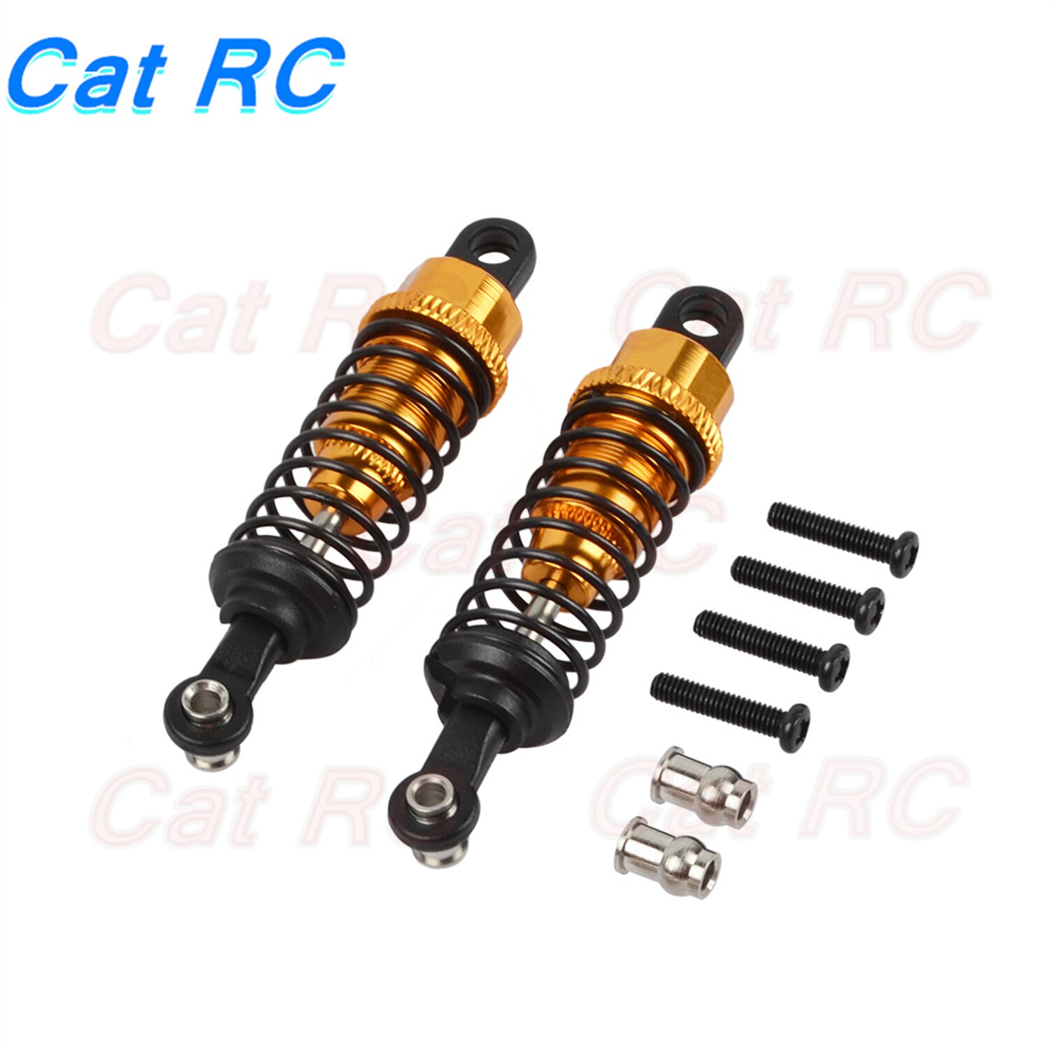 4 stücke WLtoys Aluminium Stoßdämpfer Für 1/18 A959 A969 A979 K929 Hpi Hsp Losi Tamiya RC Auto Aktualisierung Teile catRC: golden 4stck