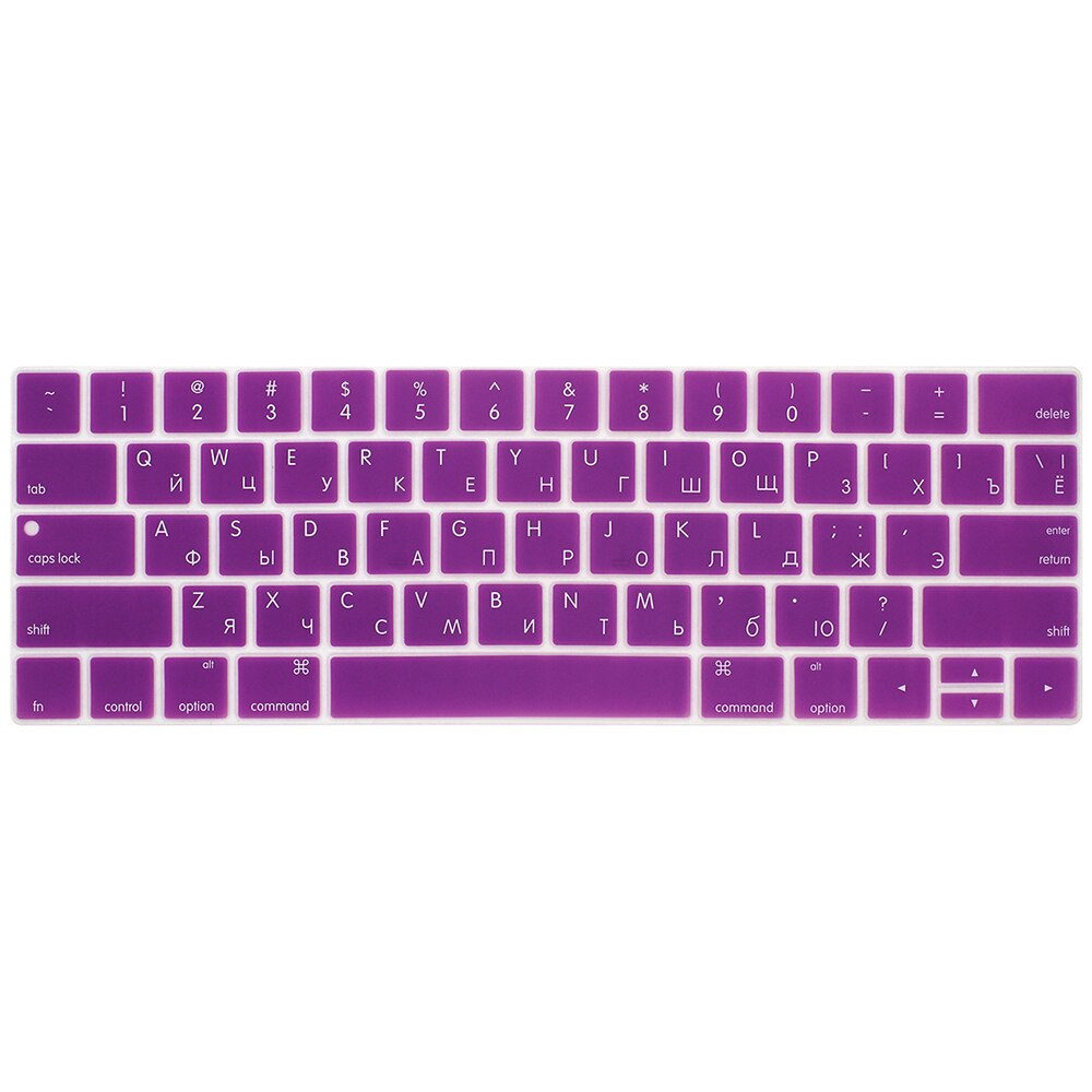 Cubierta de teclado ruso para Mac Book, 13, 15 pulgadas, con barra táctil, A1706, A1707, A1989, 1990, cubierta para teclado de portátil, película de teclado a Color