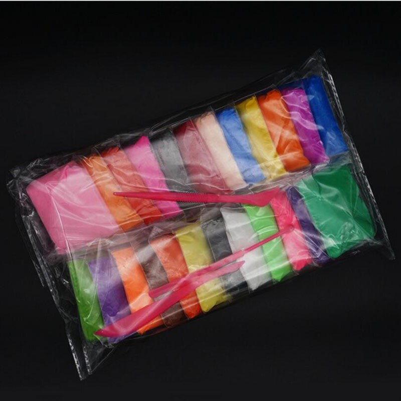 36/24/12 Colors Air Dry Light Clay With 3 Tool Educational Toy Colorful Plasticine Polymer DIY Soft Kid Girl