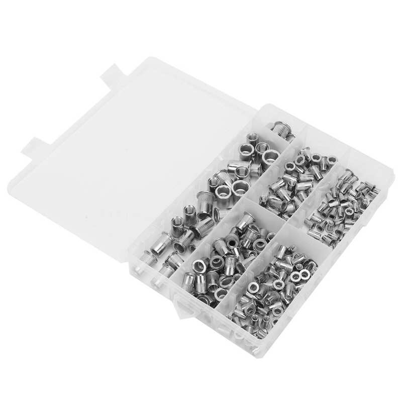 thread repair tool metric threaded inserts Stainless Steel Rivet Nut Set Mixed Flat Head Insert Rivet Nut Hardware