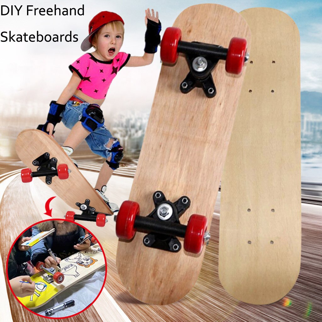 Complete DIY Freehand Skateboards for Beginners Graffiti For Boys Girls Kids Deck Wood Maple Longboard For Kids