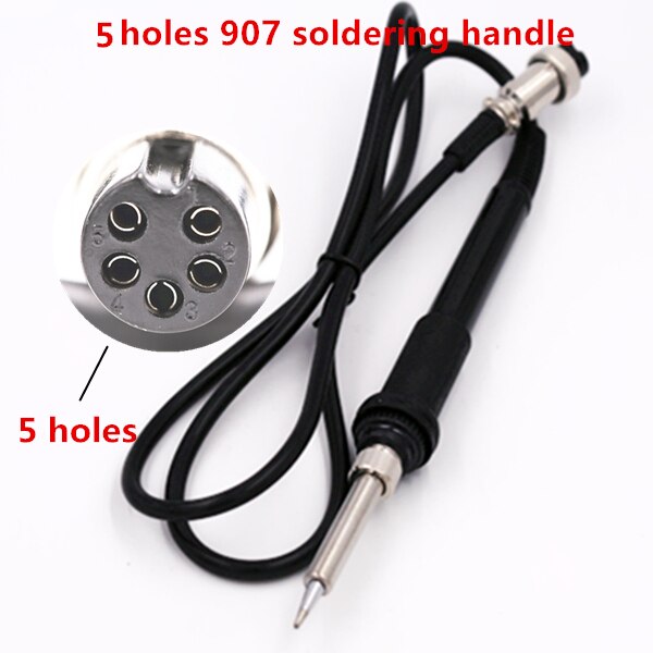 3kinds Soldering station iron handle 24V For HAKKO 907 ESD 936 937 928 926 AT936B AT936b AT969D: 5holes handle