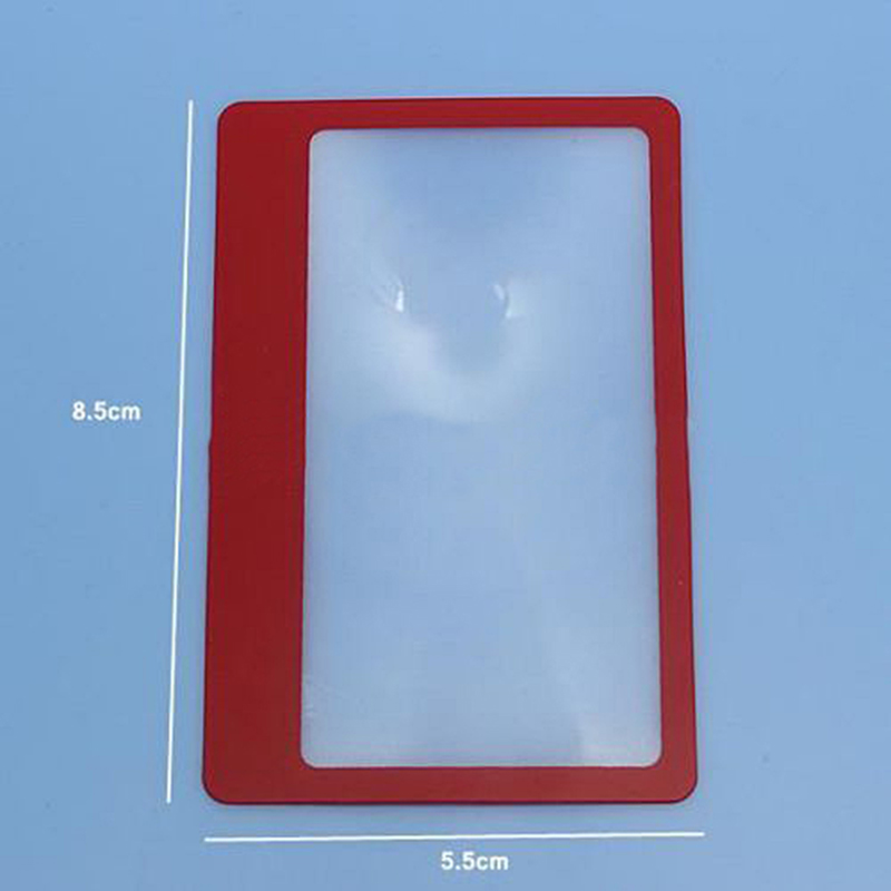 1pc Protable 3X Magnification Magnifier Full Page Reading Aid Lens Magnifier Sheet Pocket Credit Card Size PVC Magnifying Glass