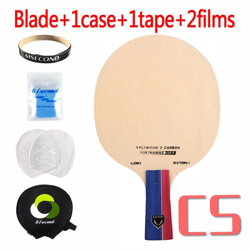 Loki rxton 1 carbono ténis de mesa lâmina 7 camadas ofensiva raquete pingpong para treinamento