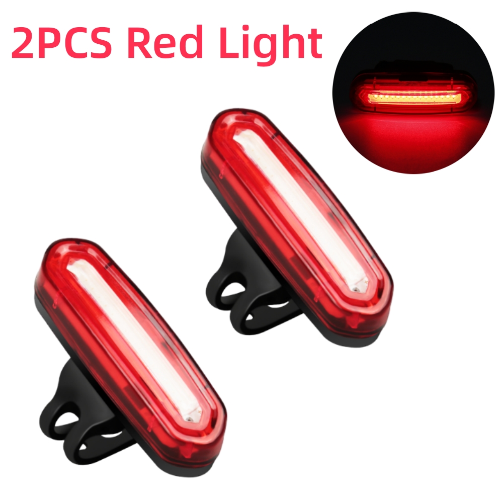 Bike Tail Light USB Rechargeable COB LED Mountain Bicycle Taillight MTB Safety Warning Bicycle Rear Light Rear Bicycle Lamp: WHITE