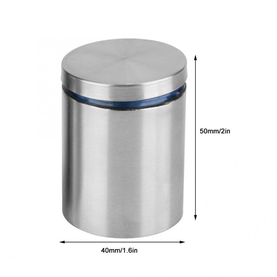 2pcs Hollow Advertise Fixing Pins Glass Standoff Mounting Bolts 40*50mm Stainless Steel