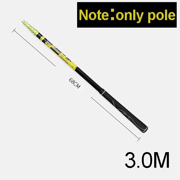 Fishing landing hand Nets 4M 3M 2.1M Folding Carbon rod Nylon Collapsible steel Tackle tank Hole Depth Dipfor fishing A239: 3m pole