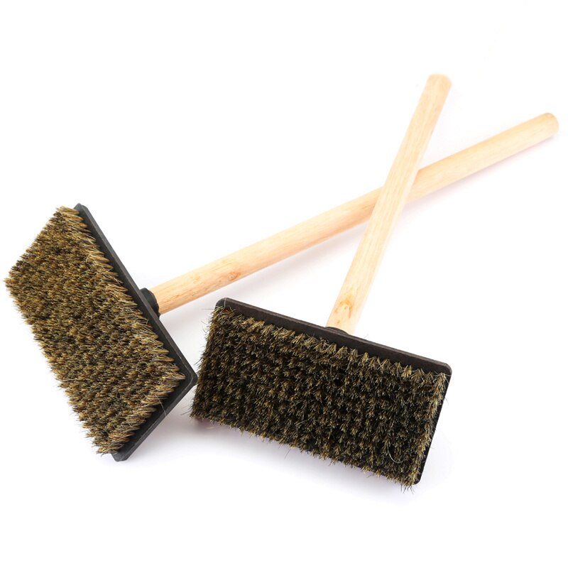 Soft bristle brush tile grout paint cleaner remover wood handle gray water sweeping exterior wall dust brush Construction tools