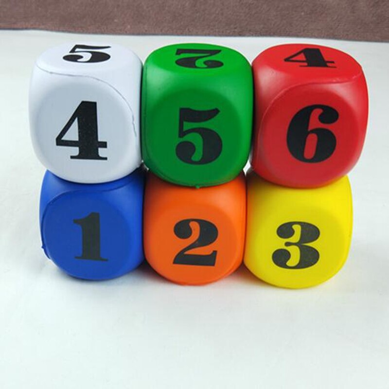 1 Stuks Foam Dot Dobbelstenen Beste Willekeurige Kleur Acryl Ronde Hoek Dobbelstenen 6 Zijdig Sterven Draagbare Tafel Games Dobbelstenen 6Cm