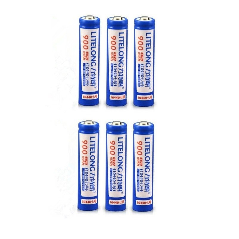1pcs/lot 3.7v 10440 lithium battery super capacity hand suitable for flashlight toy 900MAH AAA rechargeable battery