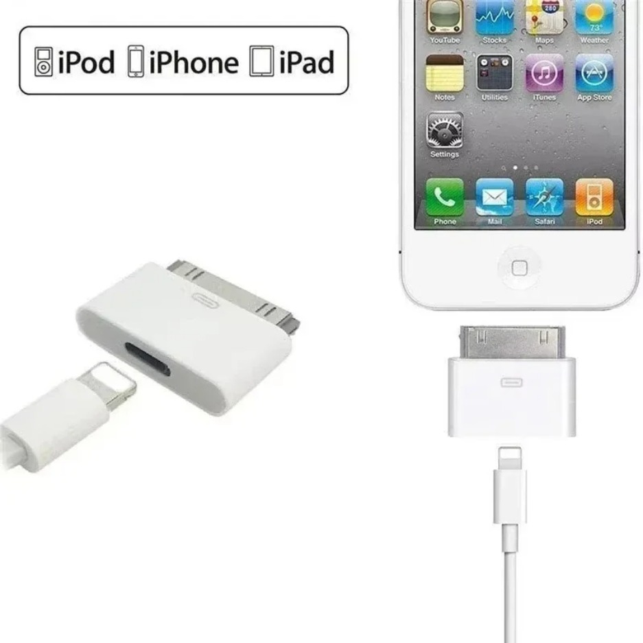 Adaptador de iluminación a 30 pines, convertidor de sincronización de carga macho de 8 pines a hembra de 30 pines para iPhone 4 4S IPad 2 3, Cable cargador táctil IPod