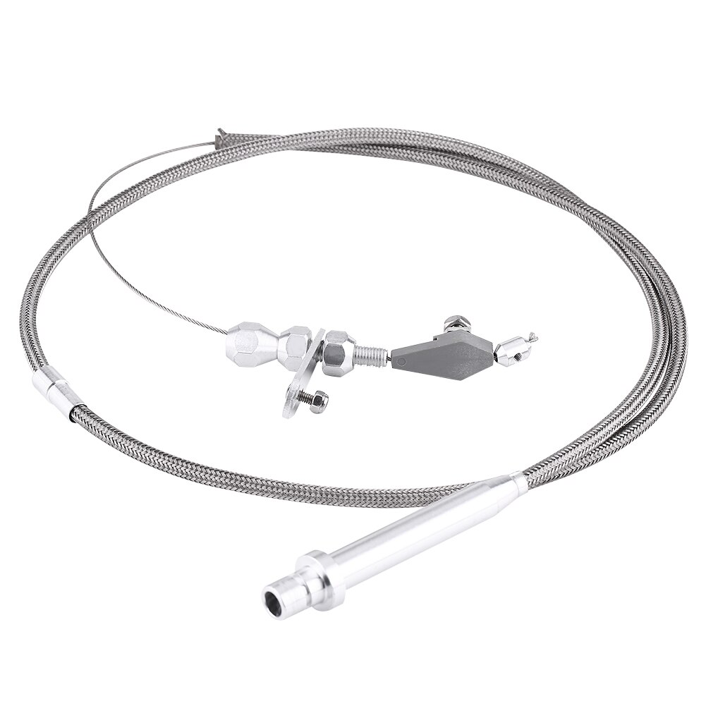 For Chevy TH350 Stainless Steel Braided Transmission Kick Down Cable Detent Kickdown Fit for GM 350 TH350 Transmissions