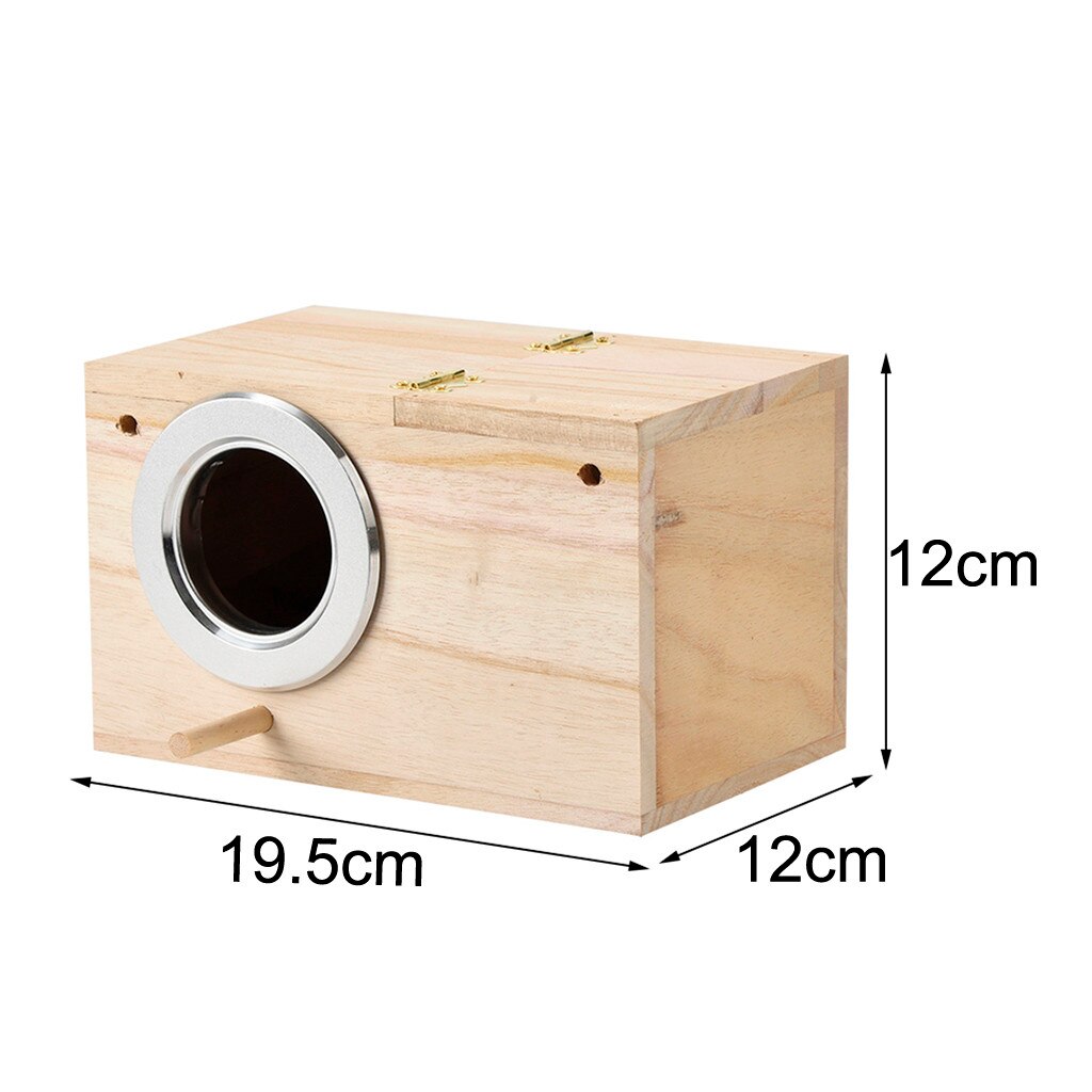 Wooden bird Nest box DIY reproduction parrot cockatiel outdoor swallows nest wooden roof bird house hanging Decoration: Default Title