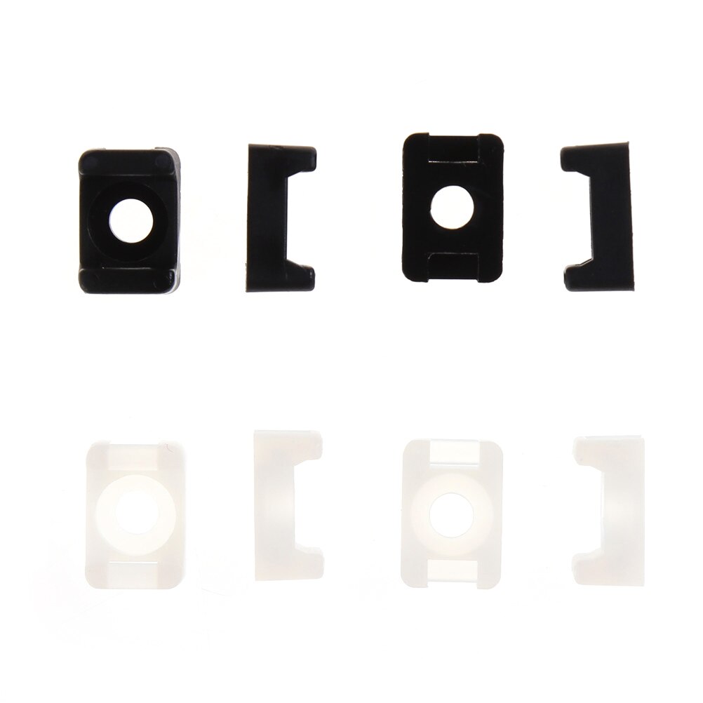 100 stk 4.6mm kabelbinder sadel type montering base wire holder usb opladning data linje kabel opruller universal