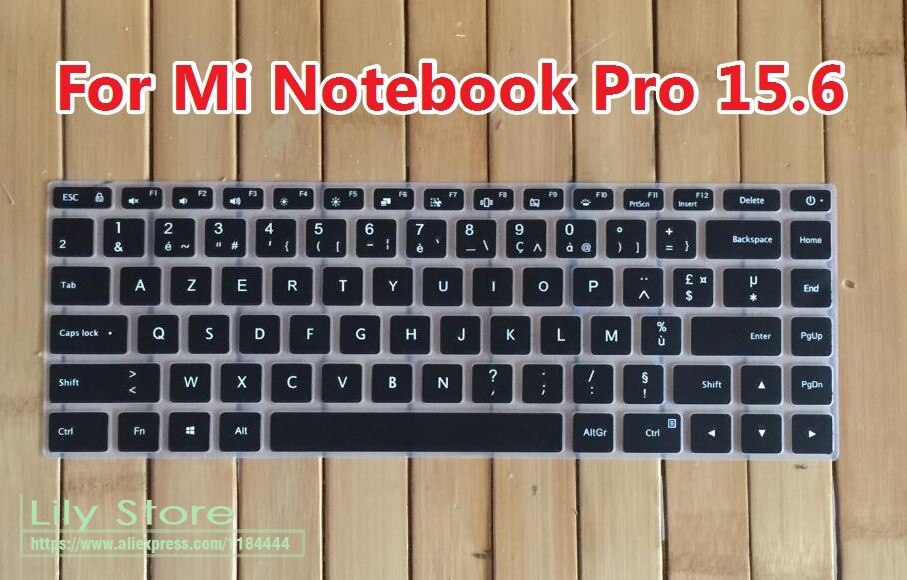 Clavier français azerty Silicone clavier couverture peau protecteur pour Xiao mi ordinateur portable Pro 15 15.6 Air 13 13.3 12 12.5 Franch: Mi notebook Pro 15.6