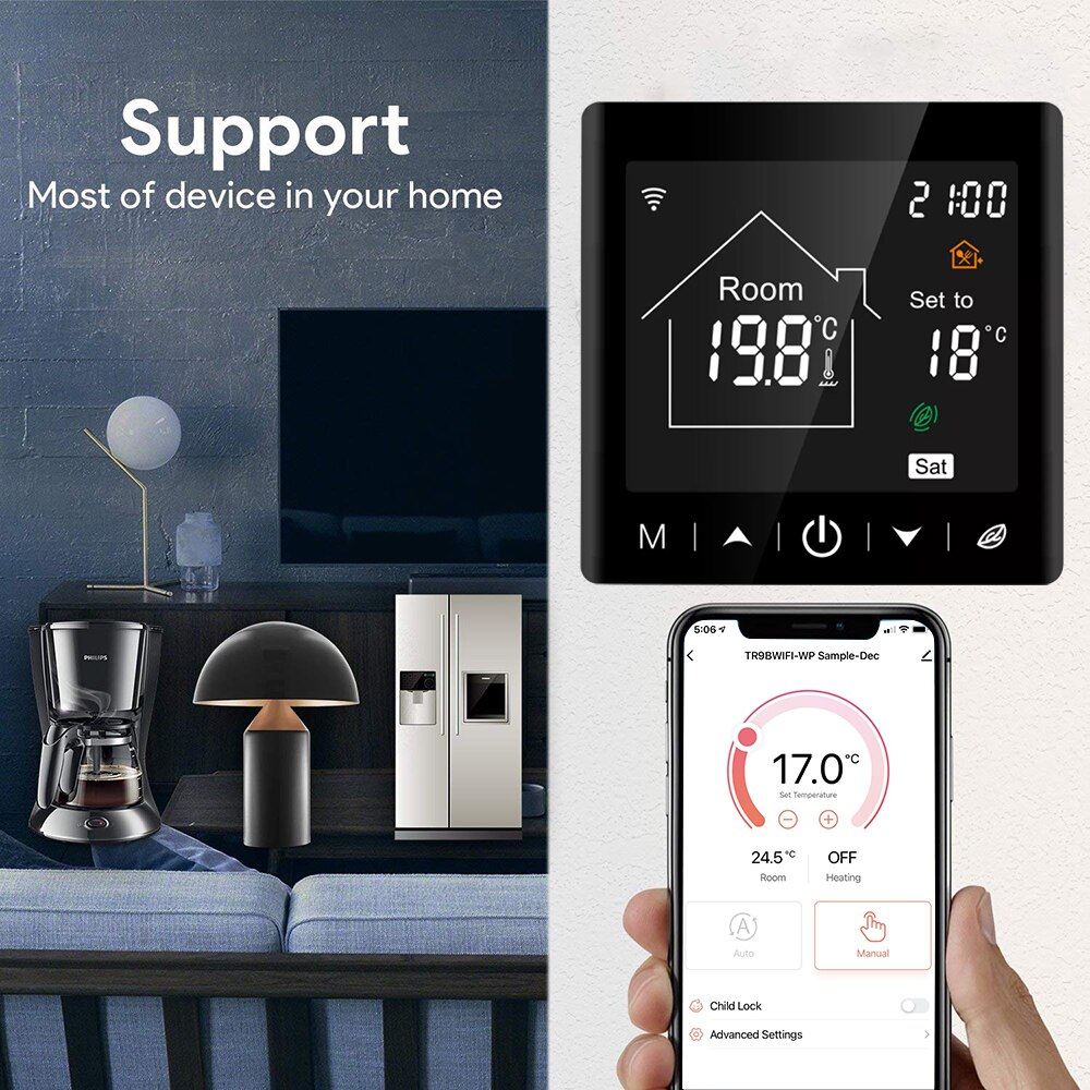 Tuya Wifi Slimme Thermostaat 220V Temperatuur Controller Voor Water/Elektrische/Gas Boiler Verwarming Kamer Thermoregulator Met Alexa