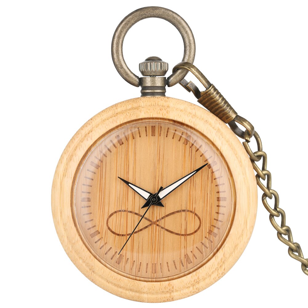 Quartz Pocket Watches Lightweight Pattern Full Wooden Pocket Watch Round Dial Necklace Chain Pendant Clock: 1