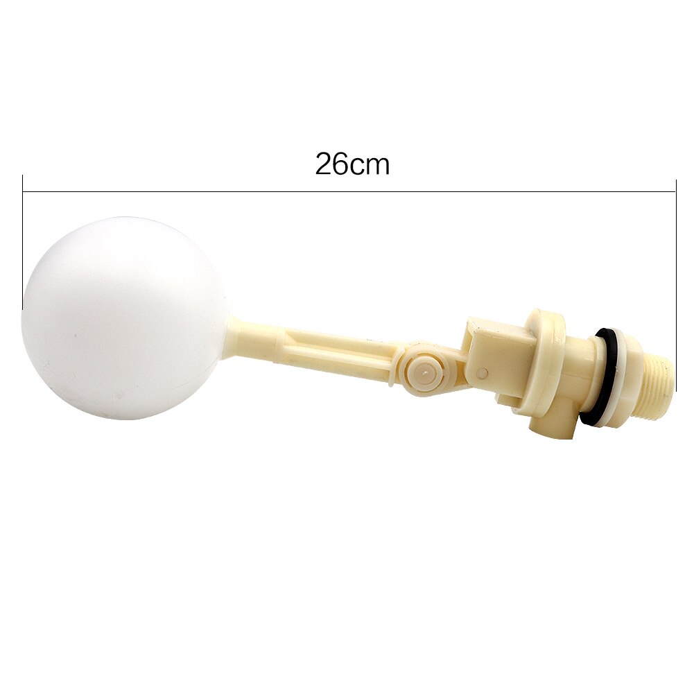 1 PCS White Plastic Adjustable Auto Fill Float Ball Valve Water Control For Water Tower Water Tank: DN20B