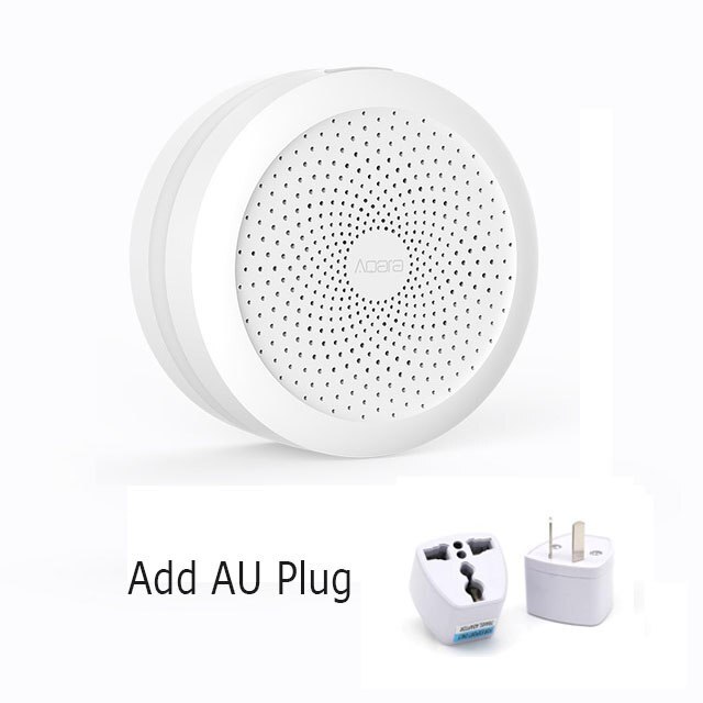 Original mijia aqara hub gateway med led natlys smart work with for apple homekit international edition gateway: Tilføj au plug