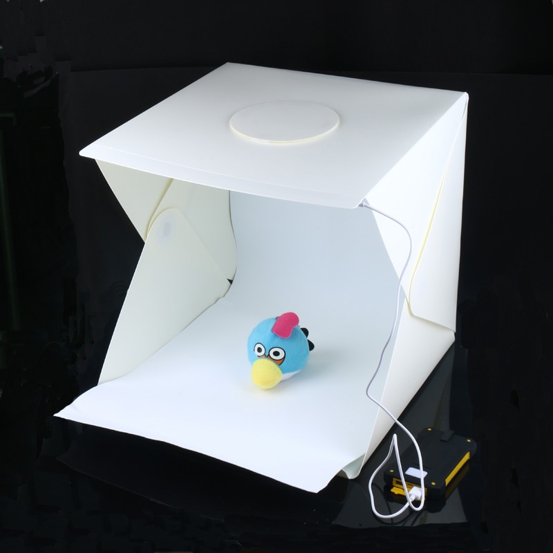 30x30x30 cm Opvouwbare Draagbare Mini Fotostudio Box Ingebouwde Licht Fotografieachtergrond Met Usb-voedingskabel Wit FW1S
