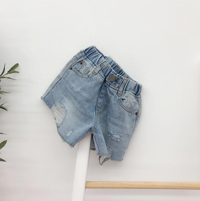 Flickor jeansshorts med hål sommar flickshorts 1-6t ho514