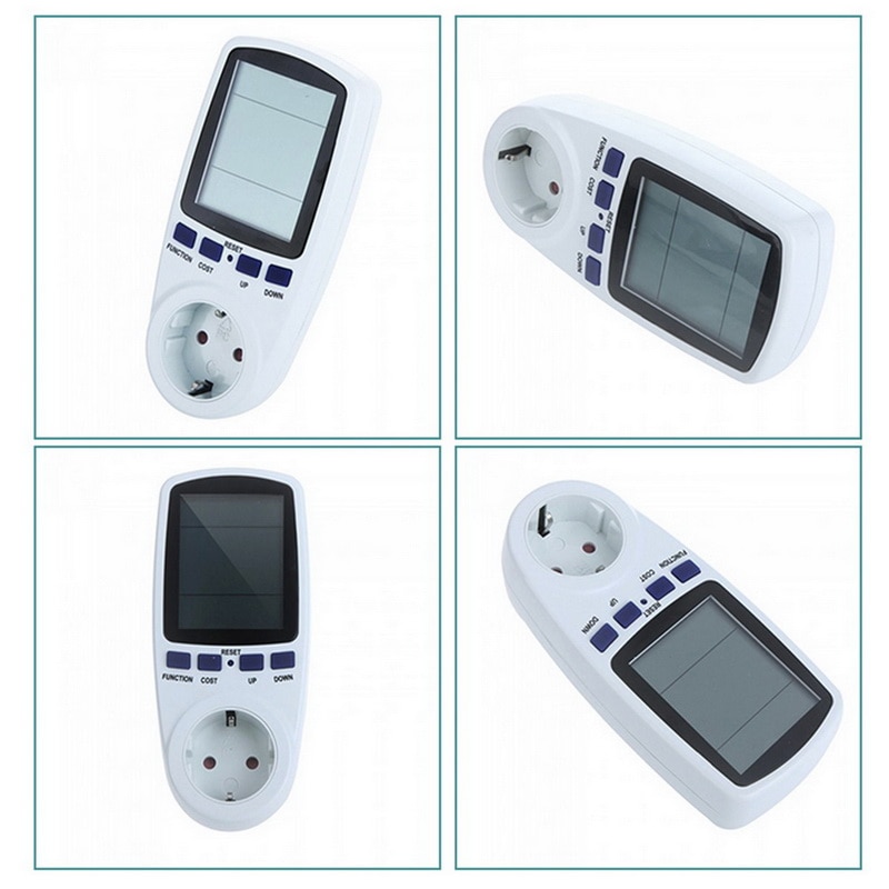 AC Power Meters 220v digital wattmeter eu energy meter watt monitor electricity cost diagram Measuring socket