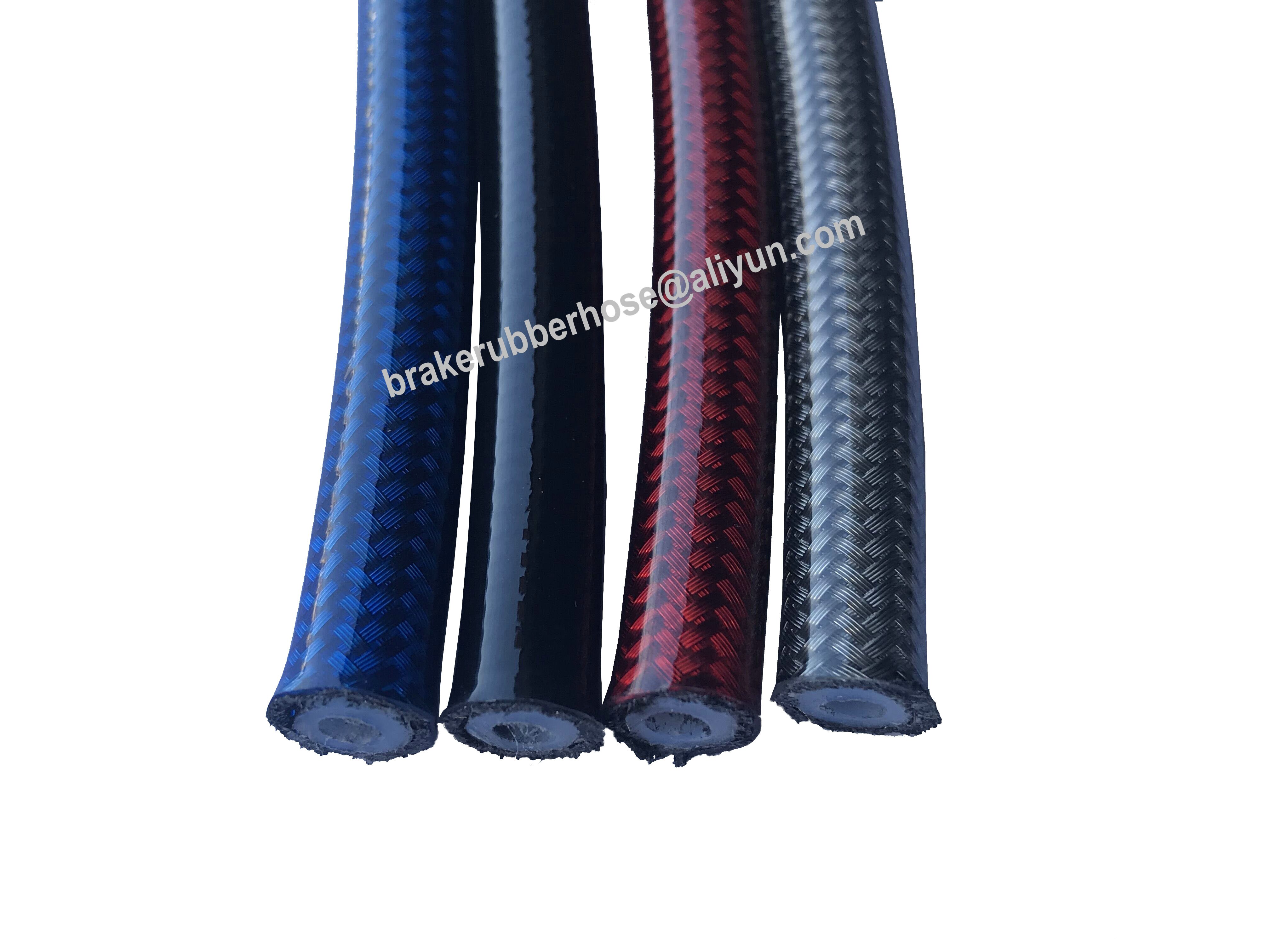 AN3 Automotive motorcycle 1/8" 304 stainless steel wire ptfe braided PVC covered brake line fuel line 1M
