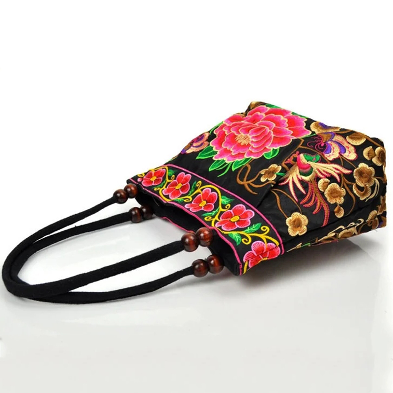 Original Ethnic Style Canvas Embroidered Women's Bag Handheld Small Bag Embroidery Handbags for Women