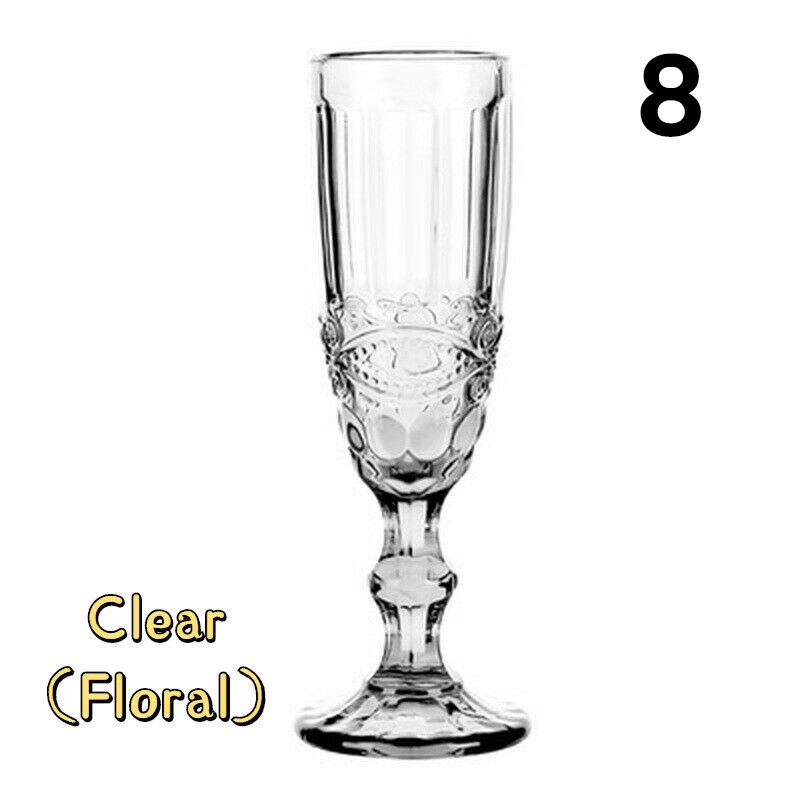 Verre à vin rouge Vintage gaufré 150ml, gobelet à jus rétro, verre à eau, verre à Champagne, verres à vin pour fête de mariage: 8