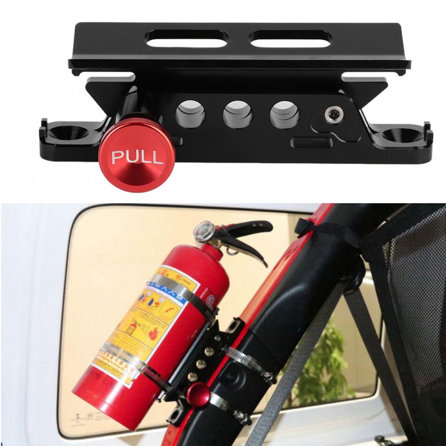 Car Modified Aluminum Alloy Adjustable Fire Extinguisher Mount Bracket Fit for Jeep Wrangler