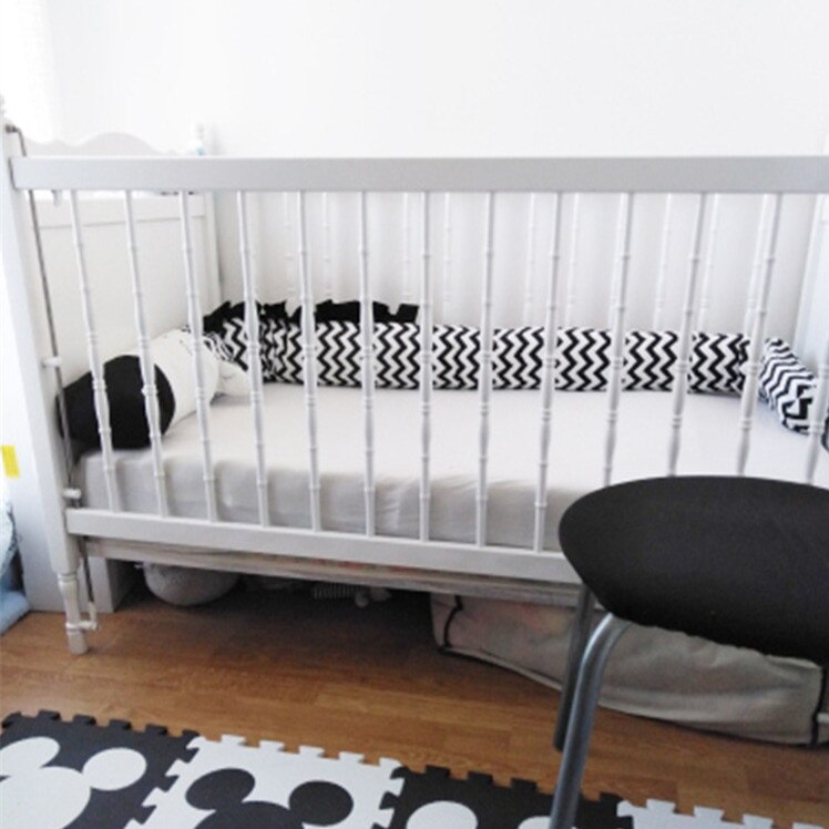 200cm Baby Bett Stoßstange Neugeborenen Krippe Bettwäsche Stoßstange Zebra Neugeborenen Baby Bett Stoßfänger Krippe Sicherheit Schutz