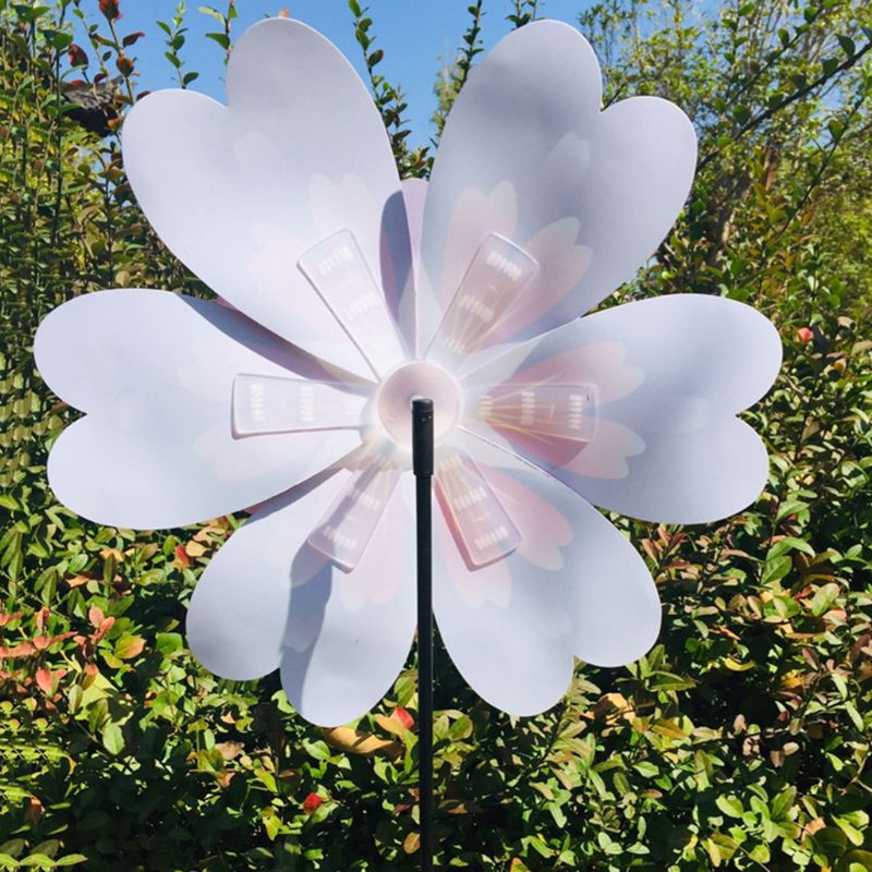 Wind Spinner Drie Lagen Zonnebloem Outdoor Tuin Decoratie Windmolen Pinwheel Kinderen Kinderen Speelgoed Cartoon Funny Games Rot