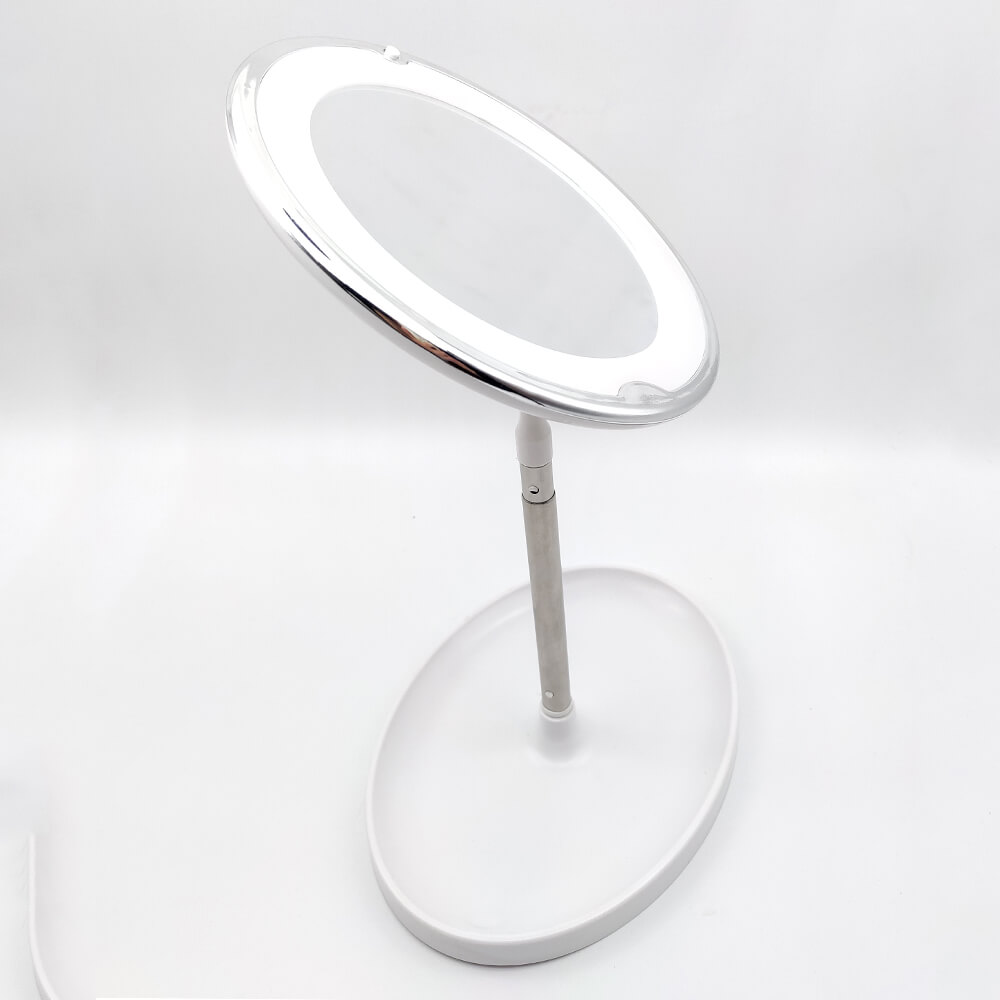 10X LED Light Makeup Mirror Lamp Magnifier Battery Portable Hand Vanity Glass Mini Miroir Bathroom Cosmetic Bath Suction Cup