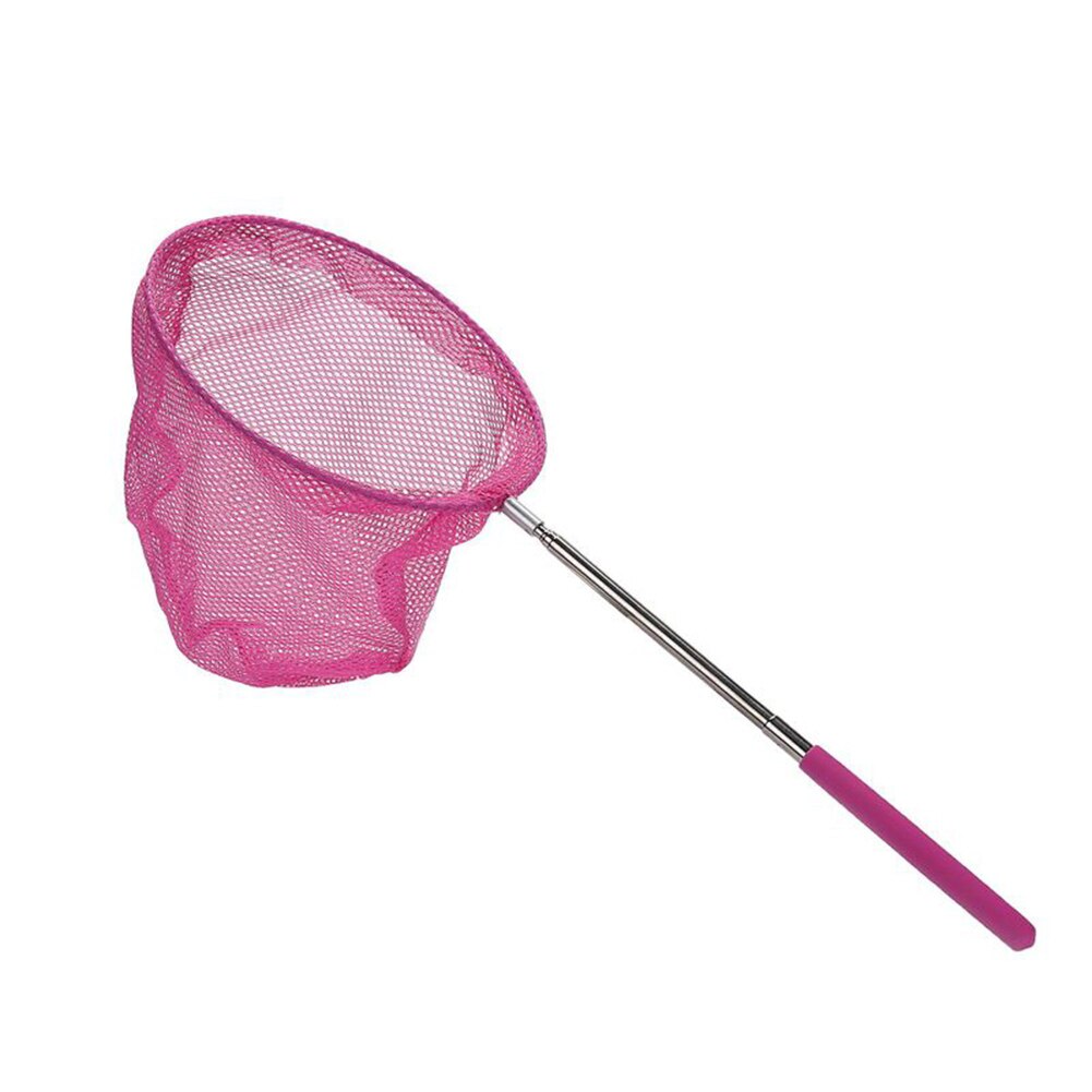 Netto Kids Outdoor Aquarium Telescopische Vissen Insect Vlinder Dragonfly Netto Roestvrij Stalen Staaf Vangen Kikkervisje Vis Netto Kids: Roze
