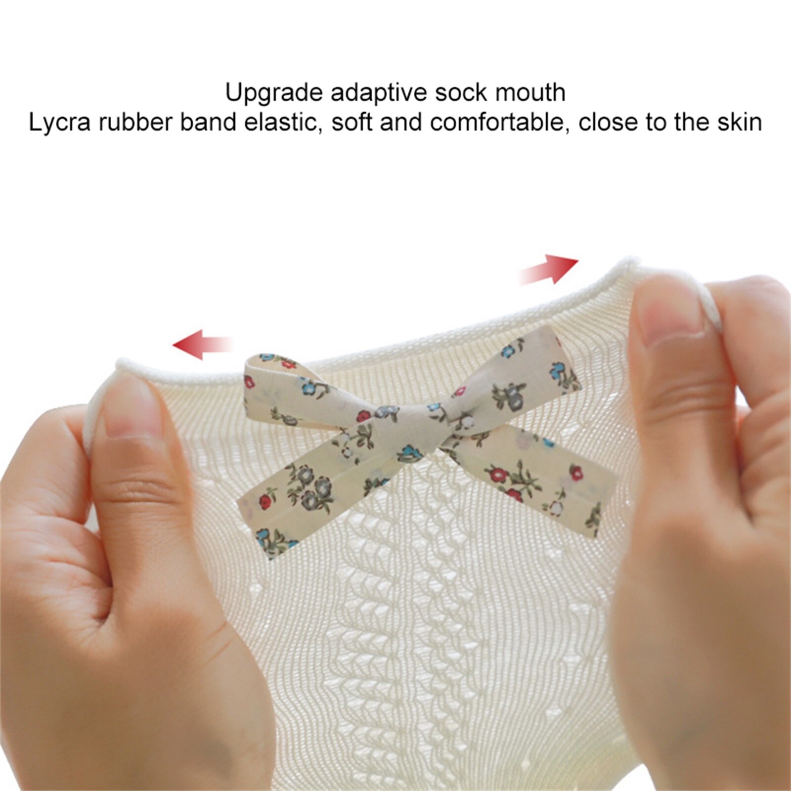 Peuter Baby Meisjes Kniekousen, Gekamd Katoen Mesh Hoge Sokken Met Bloemen Strik Decoratie Voor Kinderen, 5 Kleuren