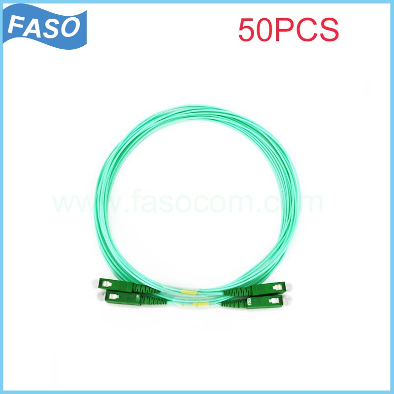 SC APC To SC APC Fiber Optic Patch Cabl Aqua Turquoise Optic Patch Cord G652D 1.6mm SX Core Single Mode Cable Fibre Optique