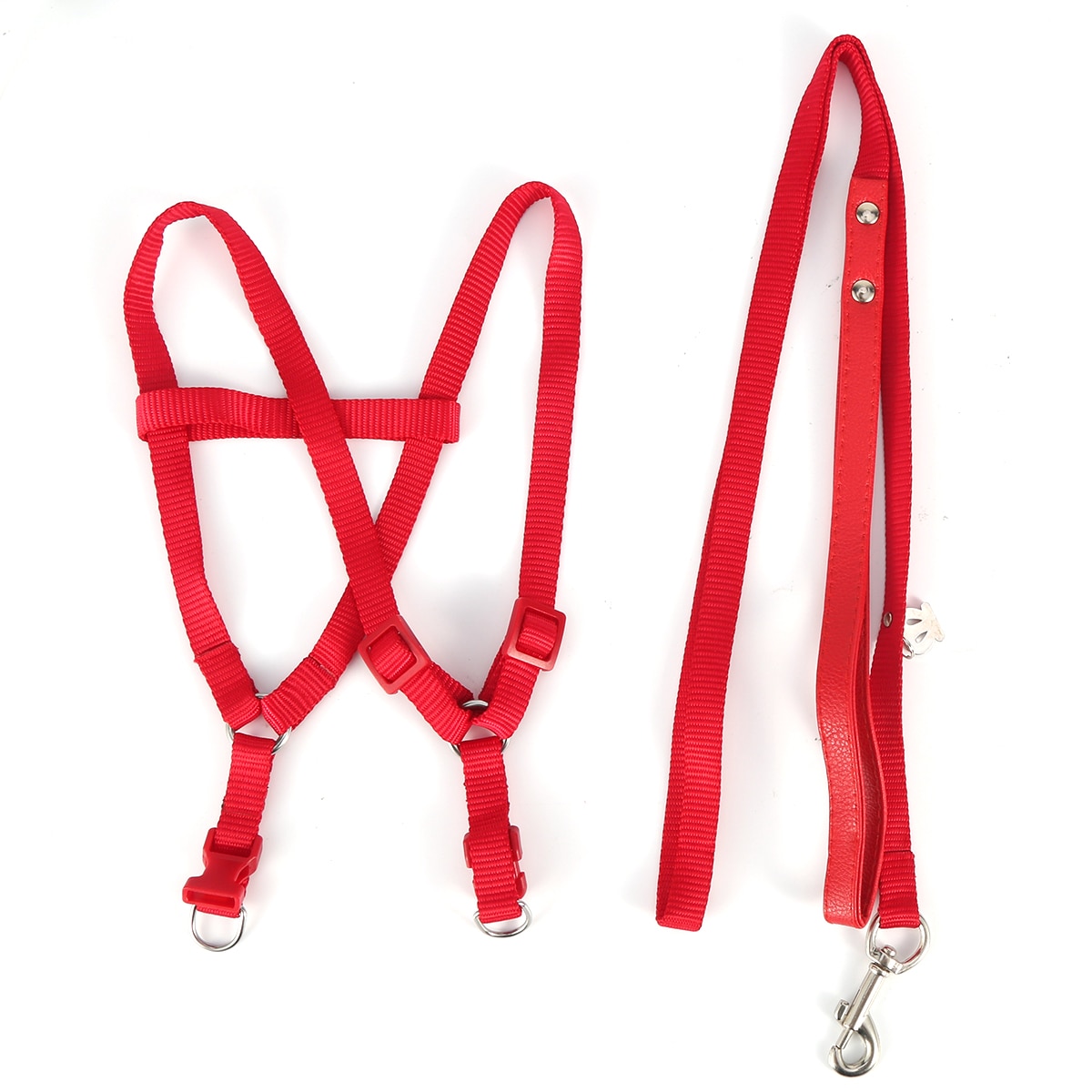 Parrot Leash 8-Shape Harness Adjustable Bird Leash Suitable For Scarlet Macaw, Sun Conure, Cockatiel Parrot: Red / S