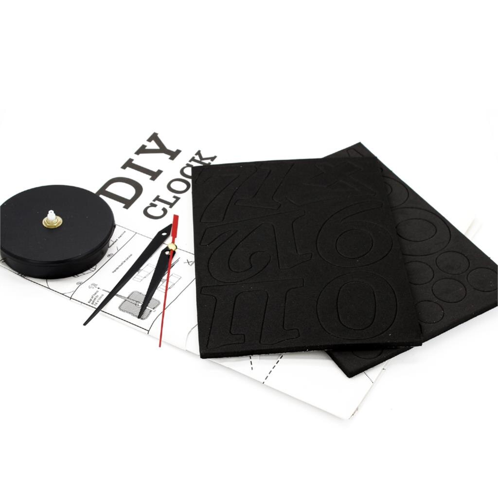 Selvklebende veggklokke selvklebende horloge-dekal 3d moderne veggsiffer hjem stue interiørdekorasjon