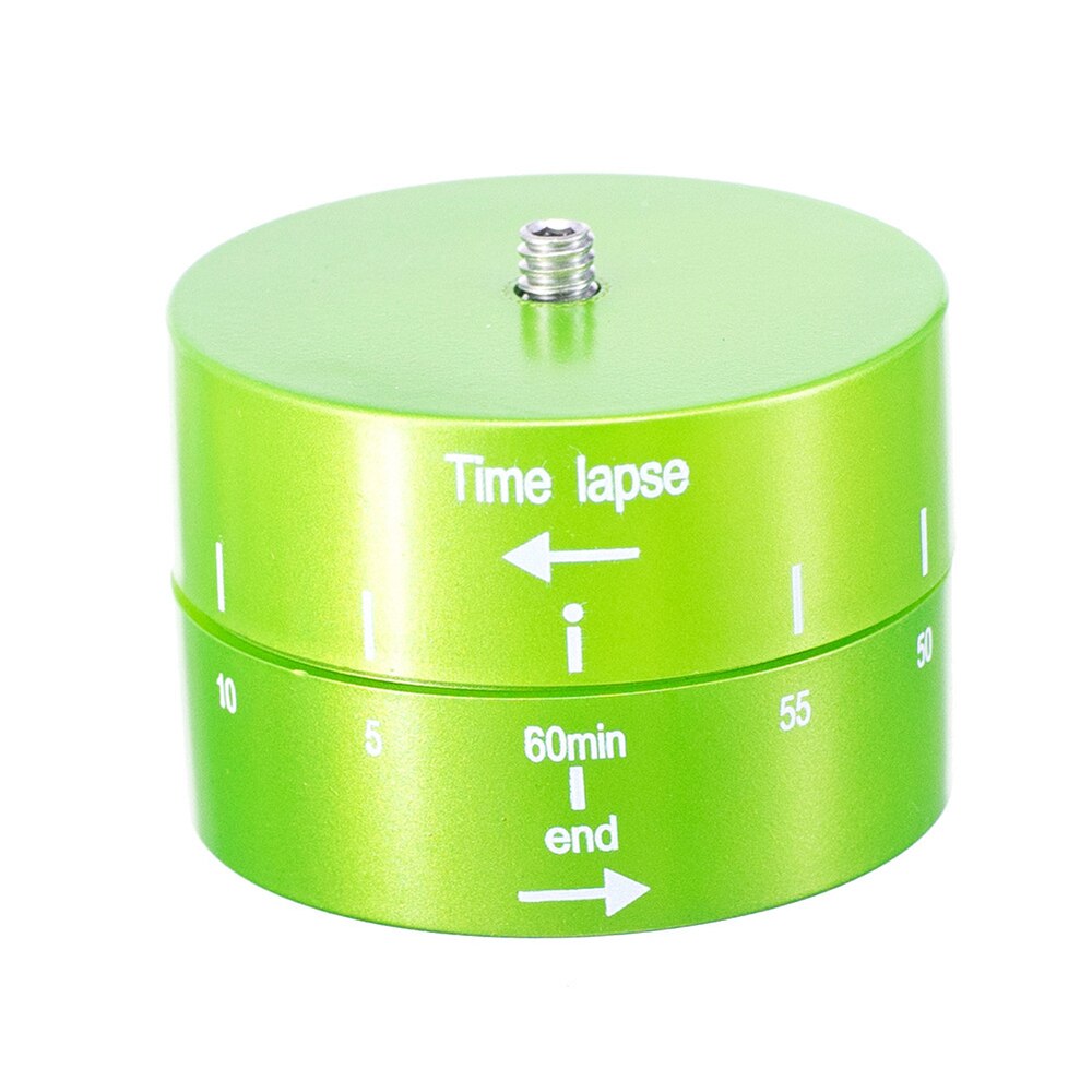 Cabezal de trípode giratorio de 360 grados, temporizador automático, cabeza de trípode para fotografía, retraso de inclinación, Timelapse para Gopro, teléfono móvil: green