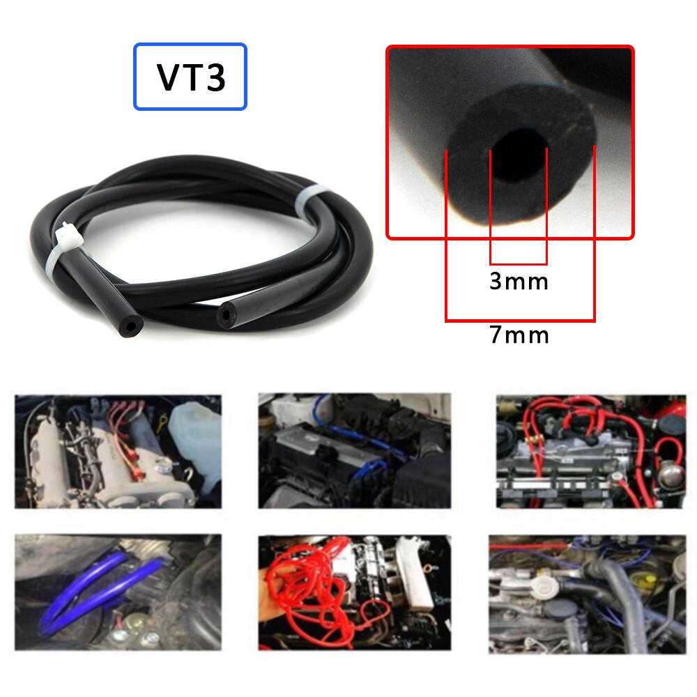 Manguera de tubo de vacío de silicona de 2M de longitud, tubo de silicona de 3MM, 4MM, 6MM, 8MM, 10MM, 12MM, 14MM, 16MM, piezas de automóvil azules universales: Lavanda