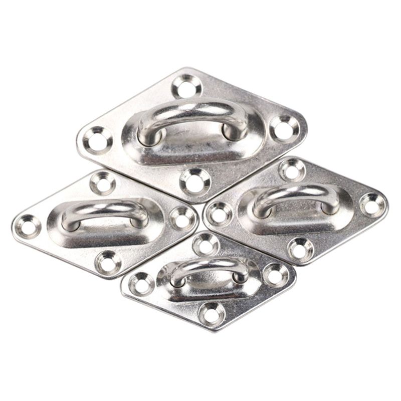 304 Stainless Steel Ceiling Wall Mount Hook Heavy Duty Anchor Eye Plate For Boat Yoga Swings Hammocks 6mm/8mm Full welding