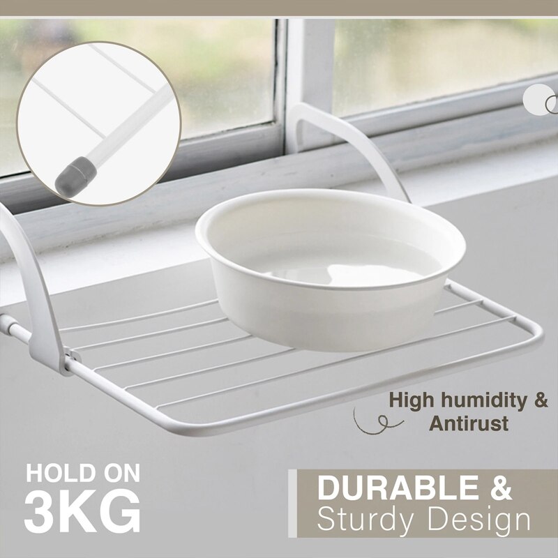 Rvs Balkon Droogrek Opknoping Multifunctionele Vouwen Balkon Droogrek Vensterbank Handdoek Schoenenrek Droogrek