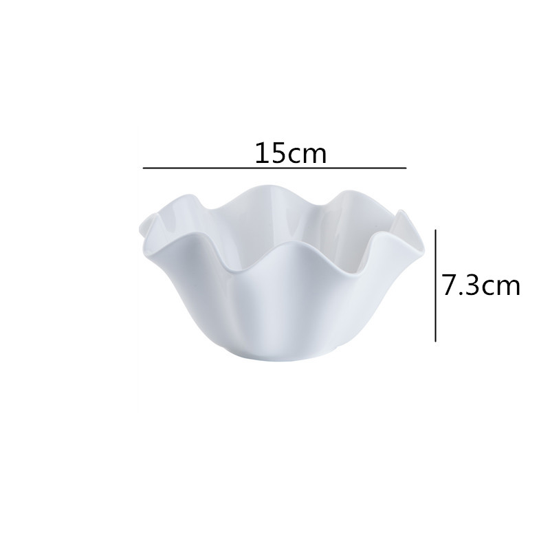 Plato de cerámica blanco puro para ensalada de frutas, cuencos de sopa, cuenco de fideos, plato de sabor, plato de pastel, cuencos de postre, plato de cena prensado, utensilios para hornear: green